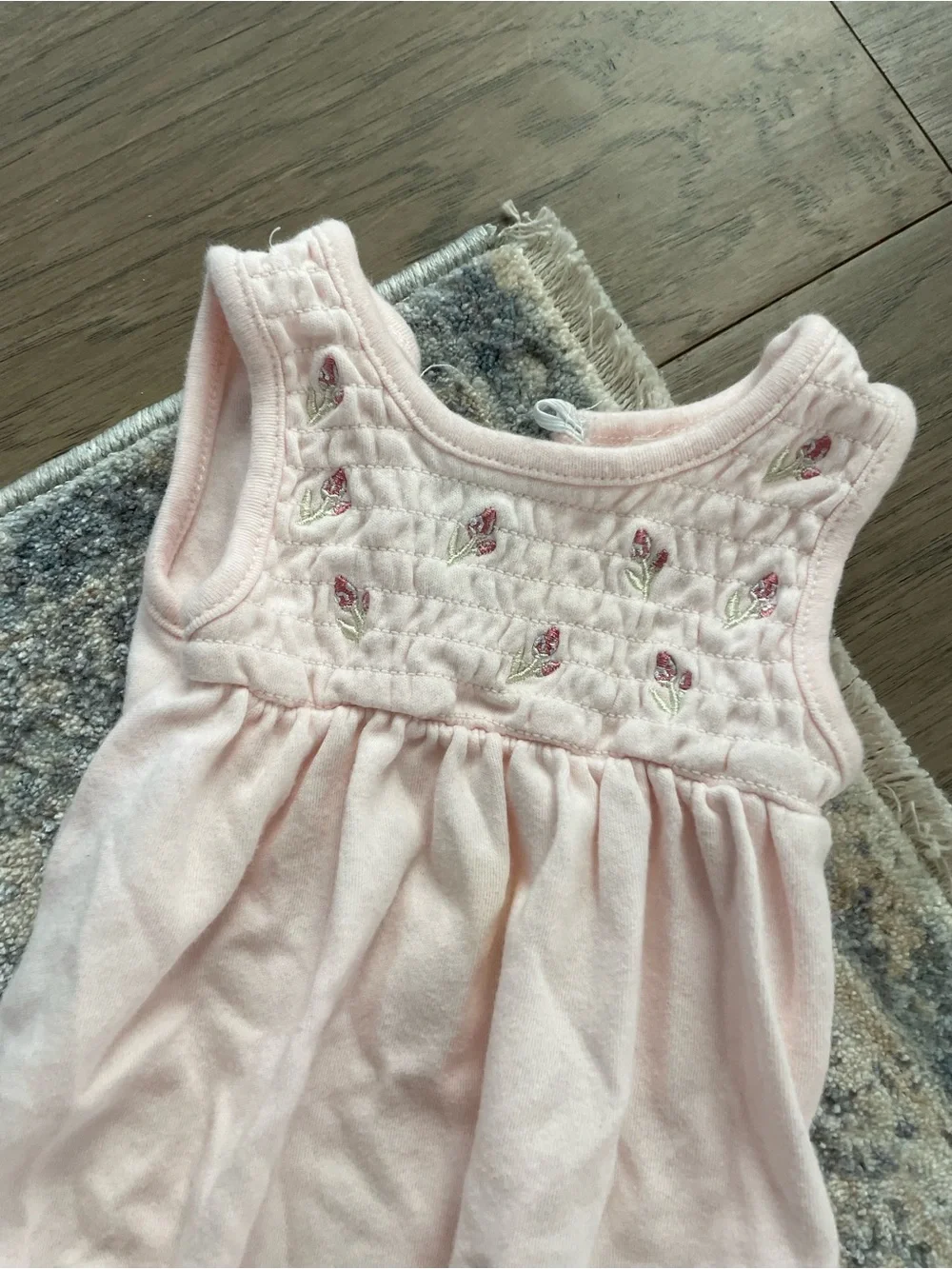 Luxe Pink Smocked Infant Romper